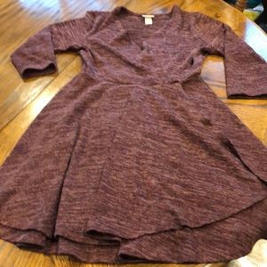 Skater dress. Faux wrap